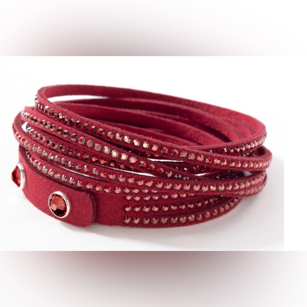 Wrap- star bracelet PINK  by Swarovski wraps three times New in box 600 crystals
